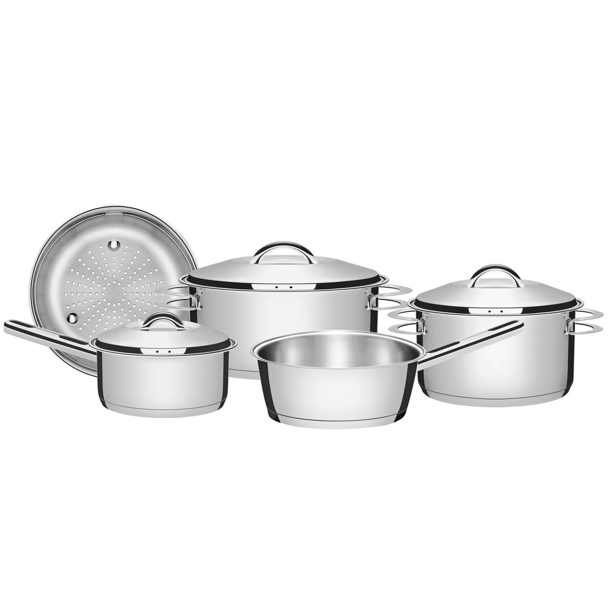 JUEGO DE OLLAS TRAMONTINA 5 PIEZAS SOLAR ACERO INOX 65510/560